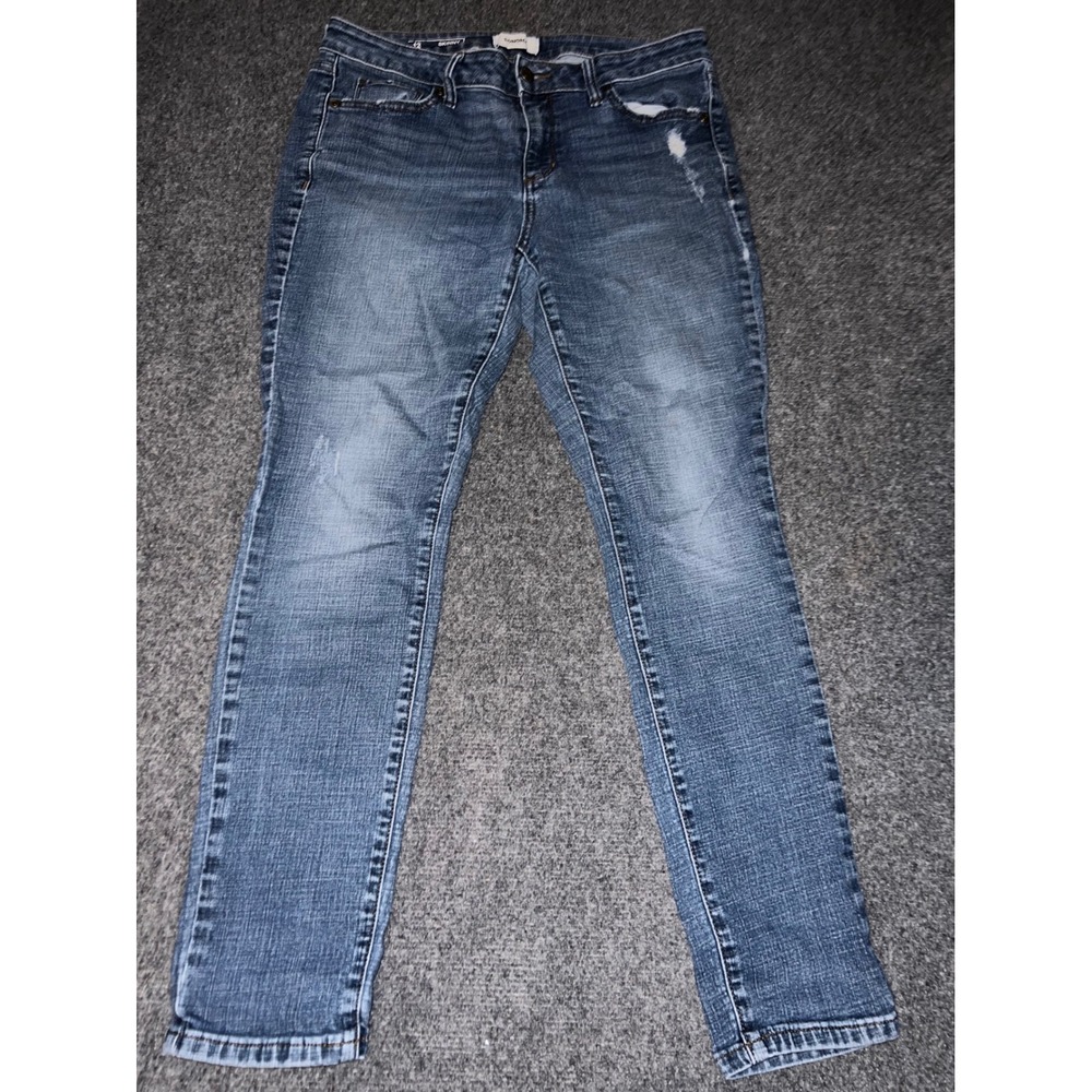 Sonoma Goods For Life Womens Size 12 Skinny Jeans Blue Denim Distressed